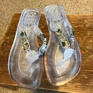Clear Plastic or Rubber Women Summer/Beach Sandals Size 7